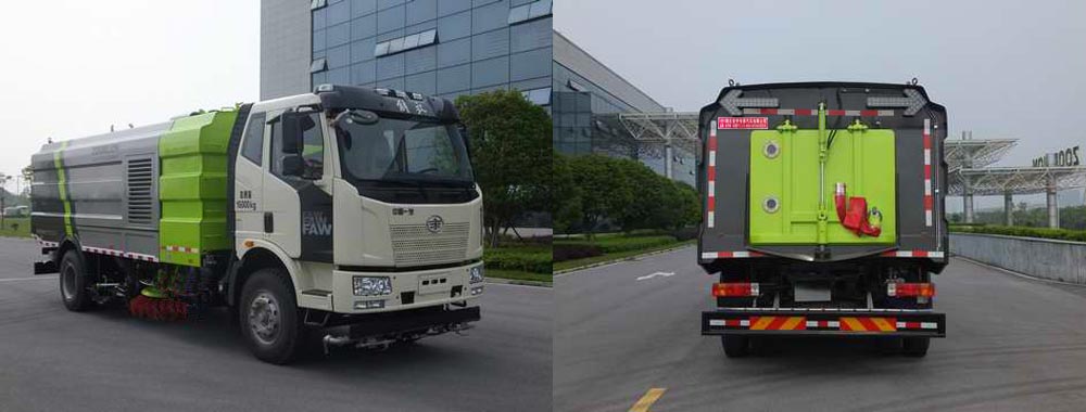  解放中型洗掃車 9方水箱/7方塵箱