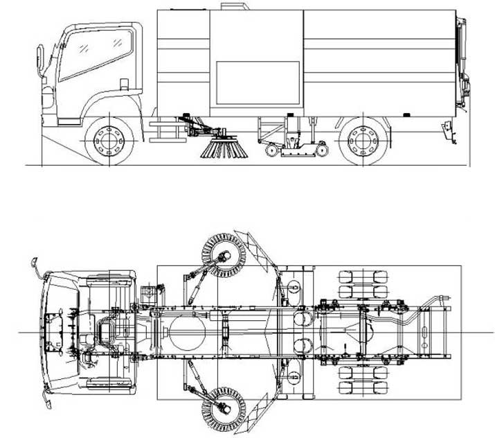 東風天錦洗掃車圖解